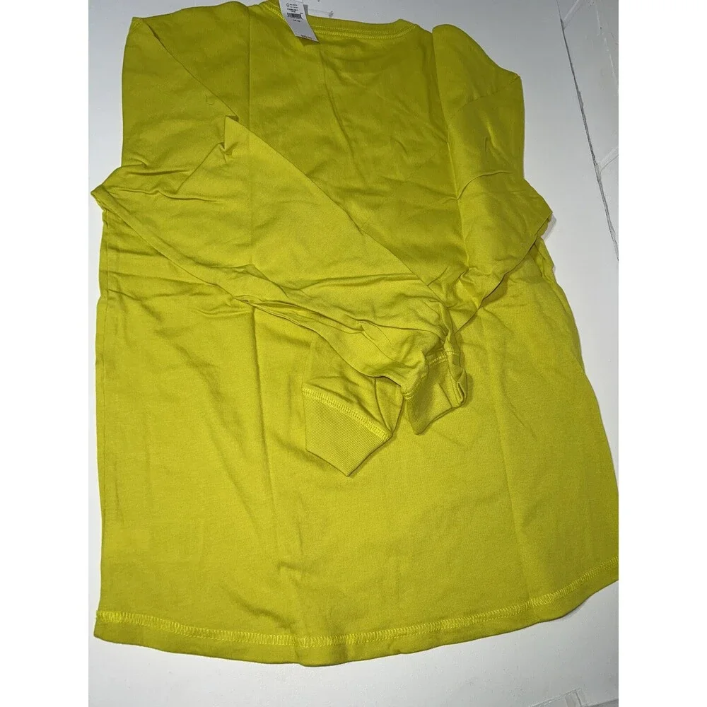 NWT! Gap Teen Bright Lime Green Long Sleeve Soft R Shirt Top Size 14-16 $30